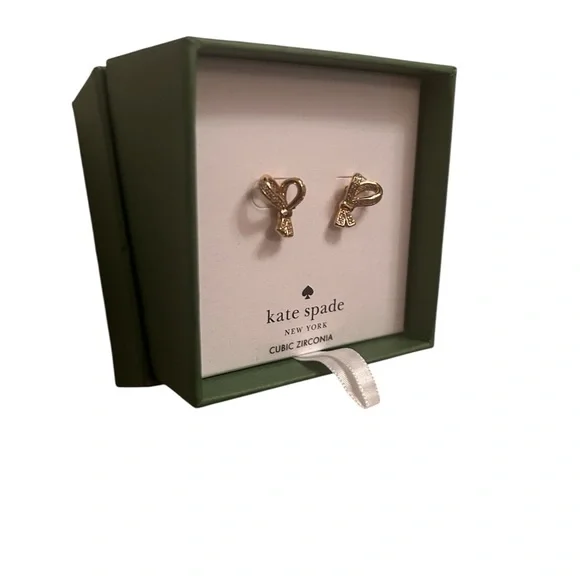 Kate Spade Gold-Tone Bow Stud Earrings - Picture 2 of 4